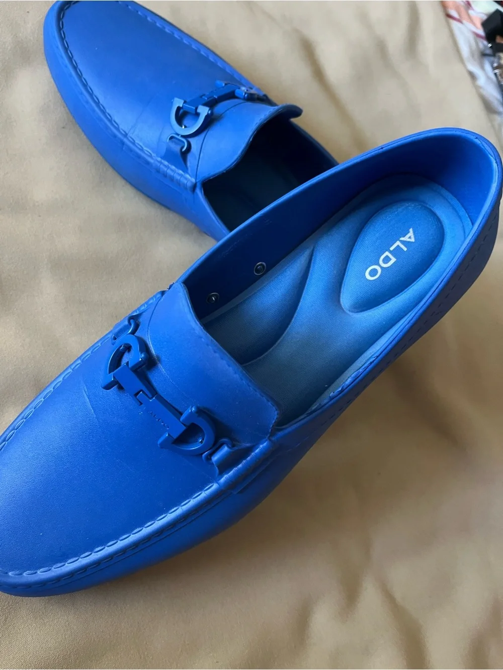 Aldo bright Blue Slip on Loafers size 12